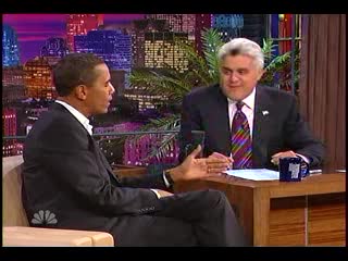 Obama entrevistado por Jay Leno ...